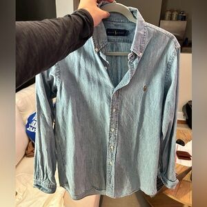 Mens ralph lauren denim button down